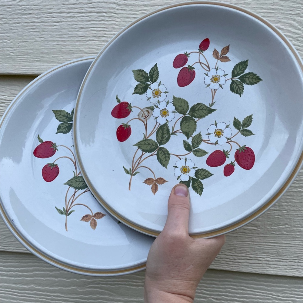 🍓Strawberry & Cream Sheffield Plates